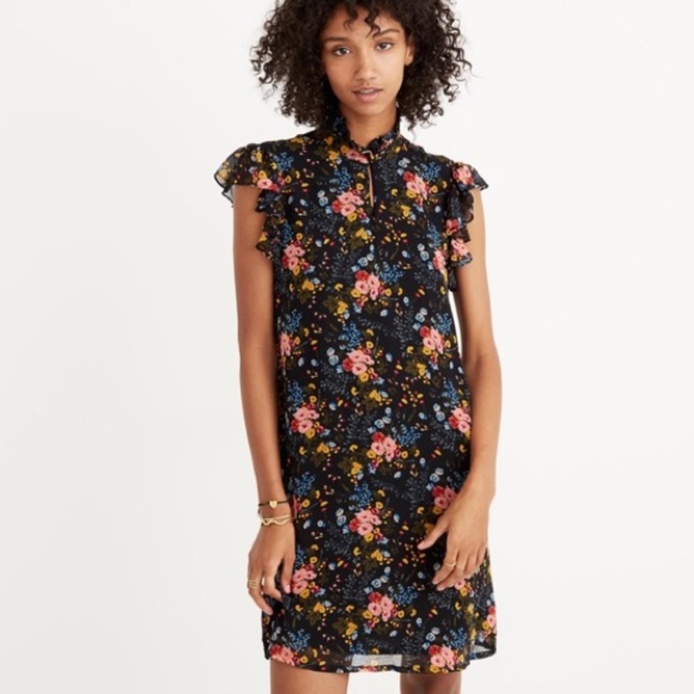 Madewell No. 6 Beacon Silk Floral Dress
